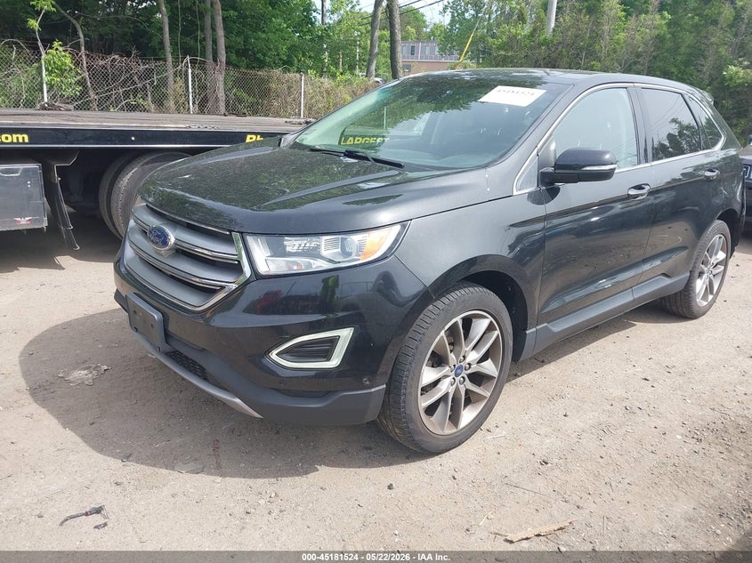 Vin: 2fmpk4k99fbc18243, lot: 45679236, ford edge titanium 20152