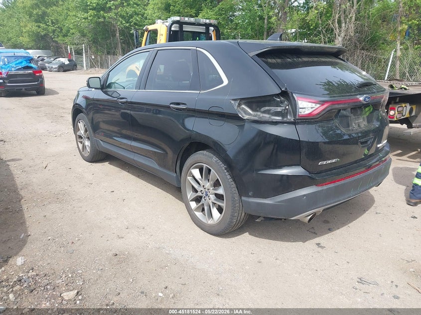 Vin: 2fmpk4k99fbc18243, lot: 45679236, ford edge titanium 20153