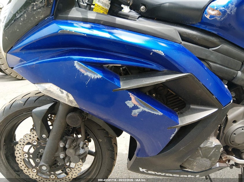 2013 Kawasaki Ex650 E VIN: JKAEXEE12DDA09939 Lot: 45181716