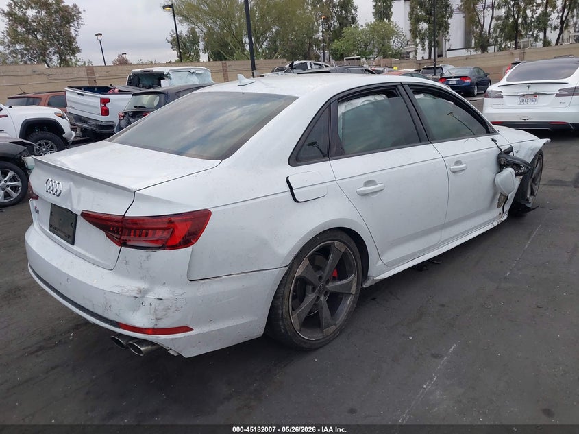 Vin: waub4af47ja197870, lot: 45679719, audi s4 3.0t premium plus 20184