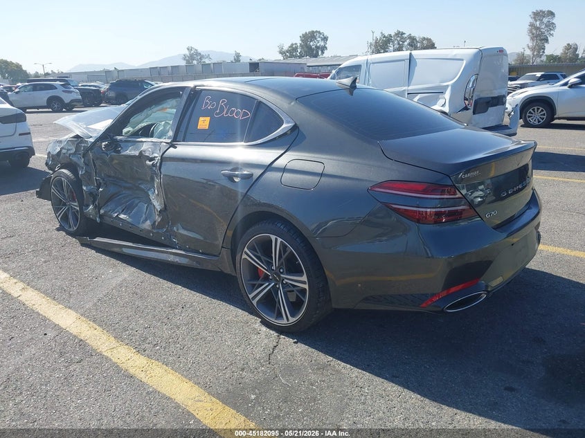Vin: kmtg54se5su156998, lot: 45679807, genesis g70 3.3t rwd sport advanced 20253