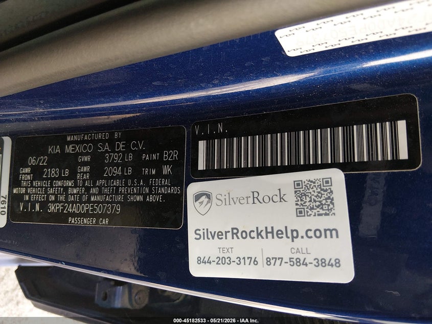 VIN 3KPF24AD0PE507379 2023 KIA FORTE LXS