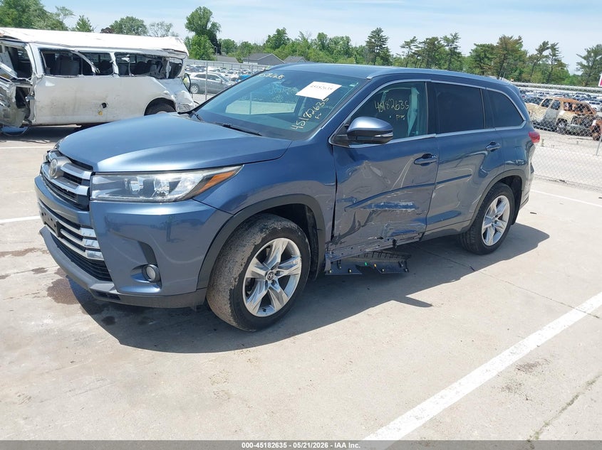 Vin: 5tddzrfh0hs418219, lot: 45680347, toyota highlander limited 20172