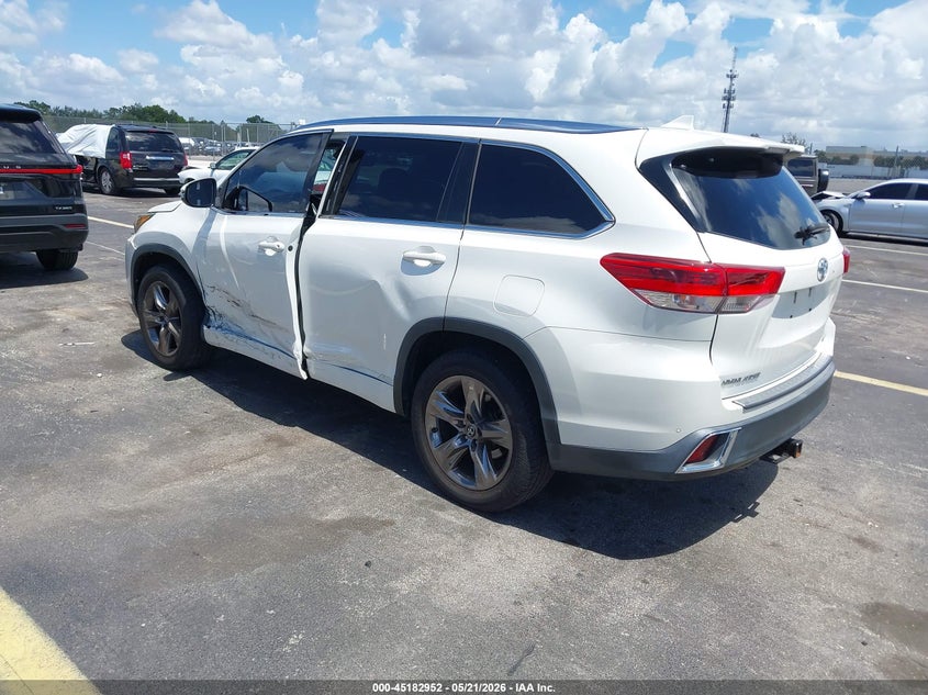Vin: 5tdyzrfh2hs221831, lot: 45680665, toyota highlander limited platinum 20173