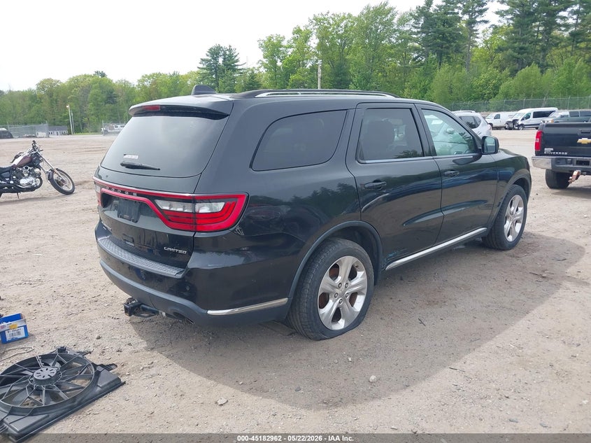 Vin: 1c4rdjdg5fc730387, lot: 45680674, dodge durango limited 20154