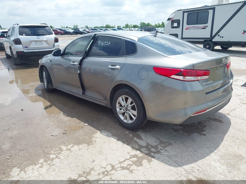 Vin: 5xxgt4l3xjg218417, lot: 45680760, kia optima lx 20183