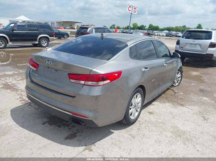 Vin: 5xxgt4l3xjg218417, lot: 45680760, kia optima lx 20184