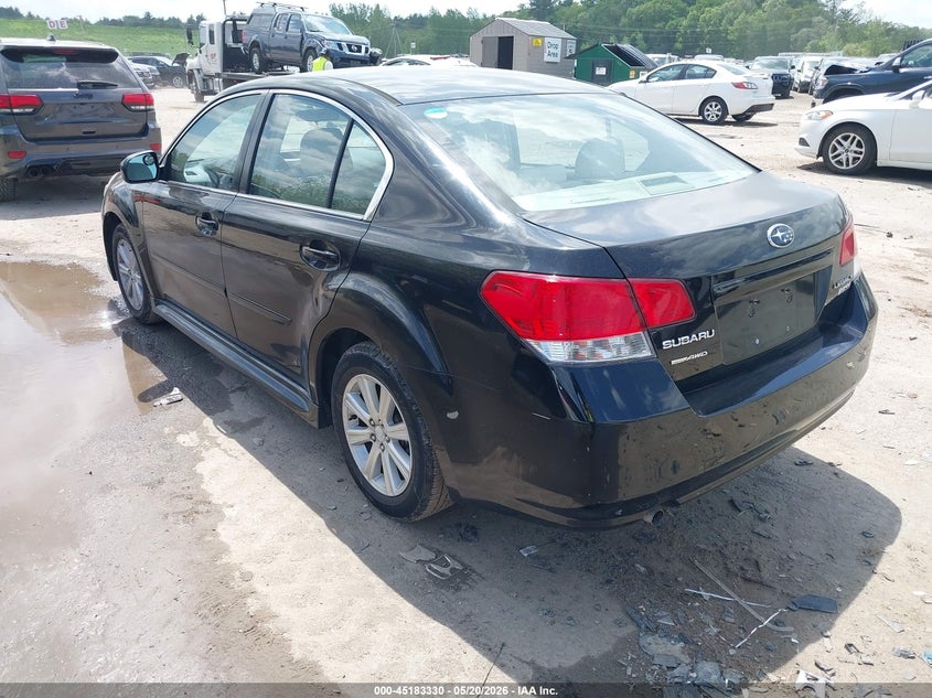 2012 Subaru LEGACY 2.5 2.5i Premium Black Lot 111045183330 Vin 4S3BMBC63C3002210