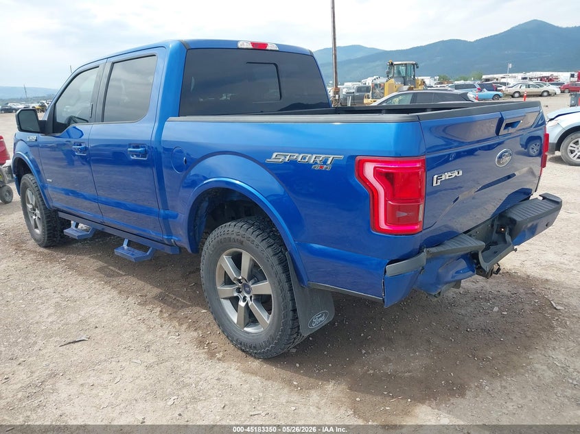 Vin: 1ftew1egxhkc24232, lot: 45681061, ford f-150 lariat 20173
