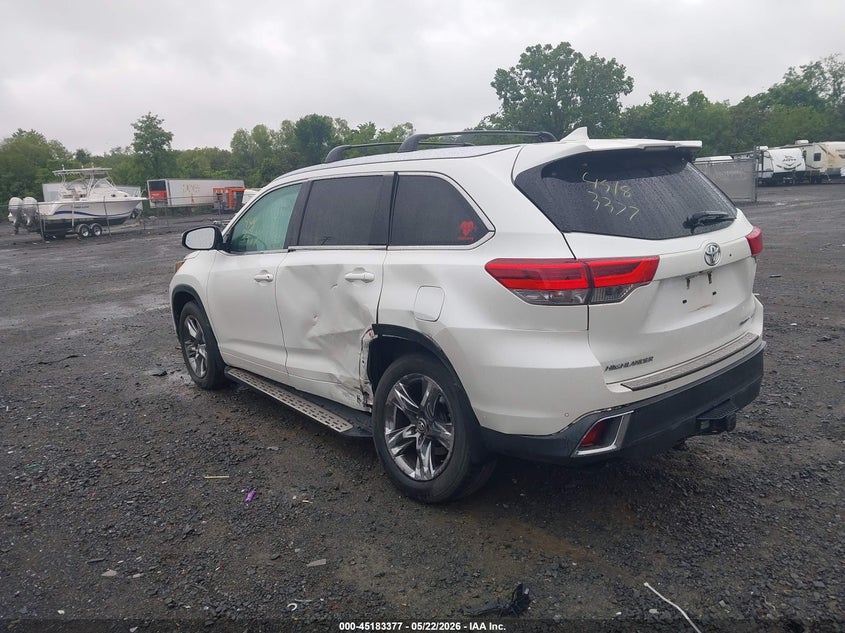 Vin: 5tddzrfh9hs419742, lot: 45681089, toyota highlander limited platinum 20173