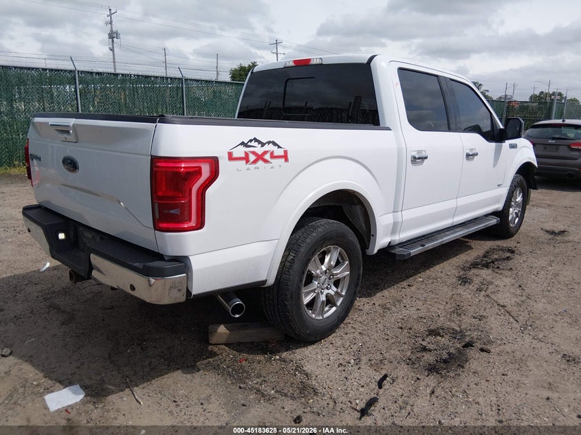 Vin: 1ftew1eg4fke04853, lot: 45681340, ford f-150 lariat 20154