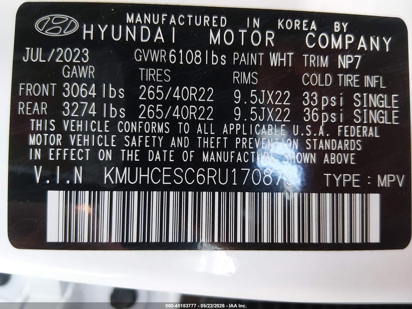 2024 Genesis Gv80 3.5T Awd VIN: KMUHCESC6RU170879 Lot: 45183777