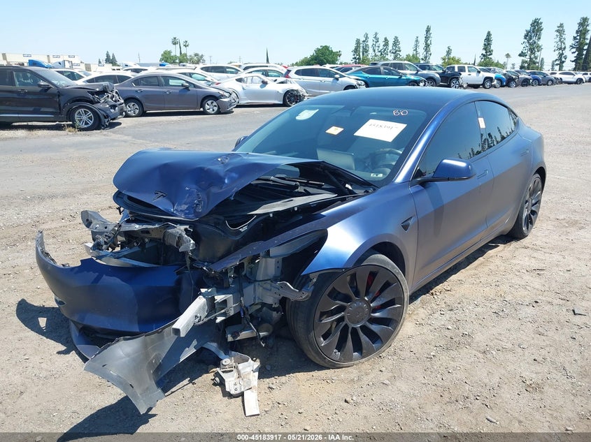 Vin: 5yj3e1ec0pf432283, lot: 45681629, tesla model 3 performance dual motor all-wheel drive 20232