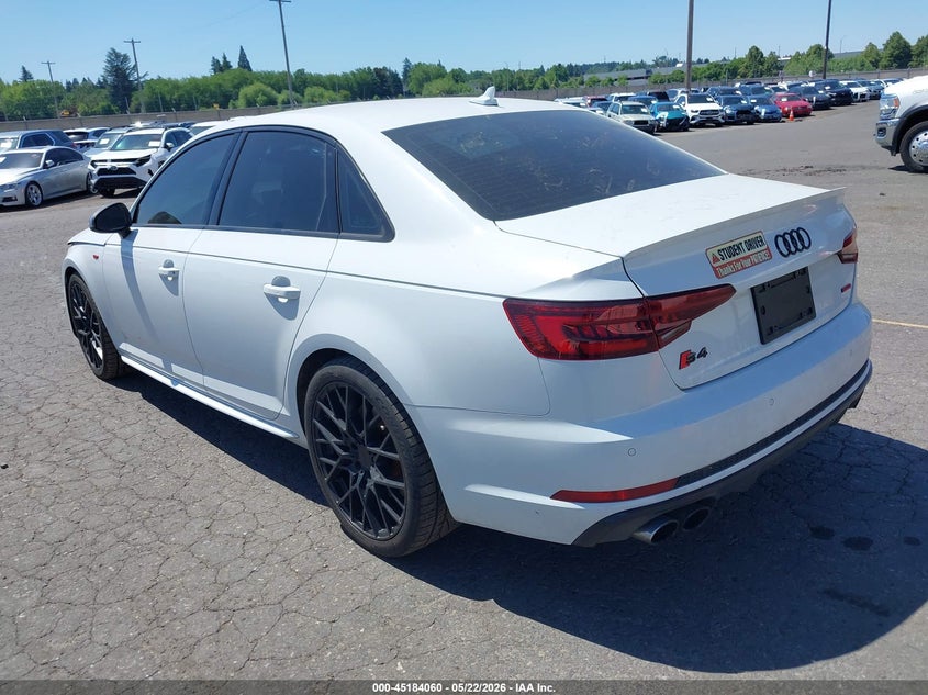 Vin: waub4af4xja061698, lot: 45681772, audi s4 3.0t premium plus 20183