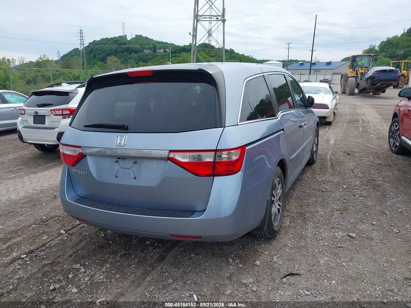 2012 Honda Odyssey 3.5 Ex-L Blue Lot 111045184152 Vin 5FNRL5H62CB058976