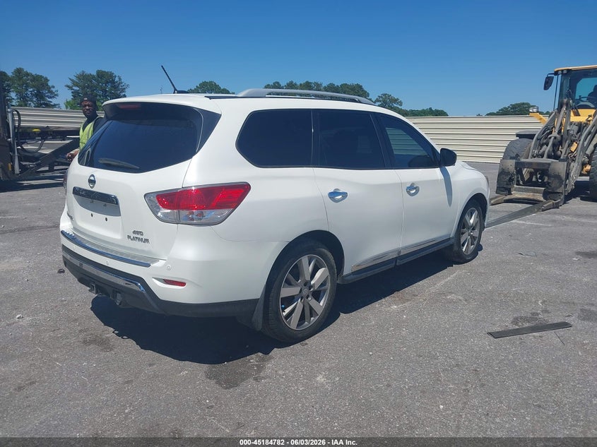 Vin: 5n1ar2mm2fc622928, lot: 45682494, nissan pathfinder platinum 20154