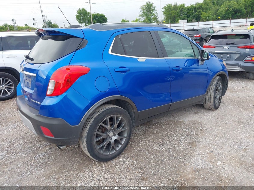 Vin: kl4cj1sm1gb533872, lot: 45682549, buick encore sport touring 20164