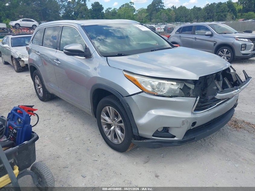 Vin: 5tdkkrfhxfs115943, lot: 45682567, toyota highlander xle v6 2015 img_1