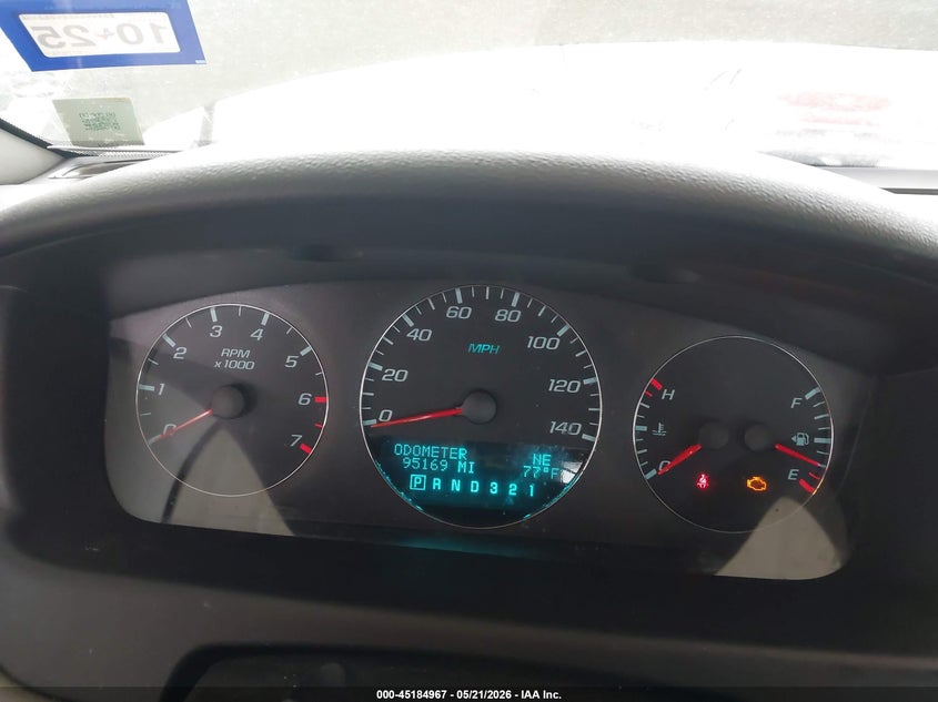 2009 CHEVROLET IMPALA SEDAN 3.5L V-6 VVT, 211HP