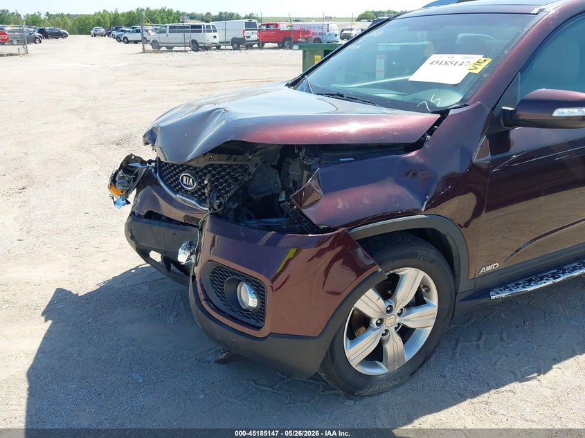2012 Kia Sorento 3.5 Ex V6 brown Lot 111045185147 Vin 5XYKUDA22CG199538