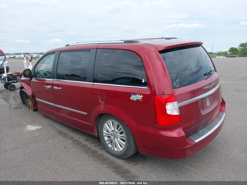 Vin: 2c4rc1gg6cr200284, lot: 45683043, chrysler town & country limited 20123
