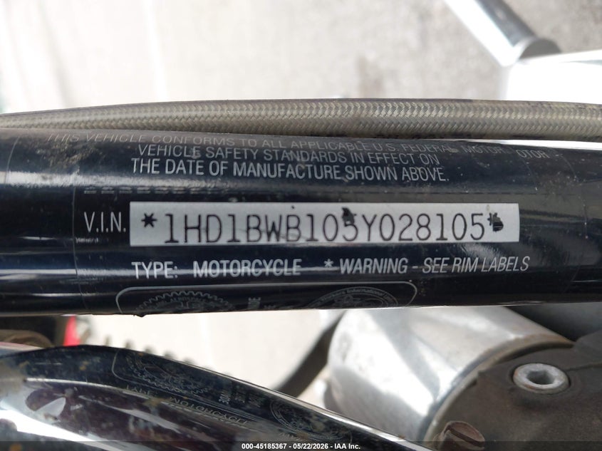 2005 Harley-Davidson Flstci VIN: 1HD1BWB105Y028105 Lot: 45185367