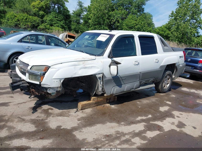 2002 Chevrolet Avalanche 1500 VIN: 3GNEK13T02G358667 Lot: 45185443