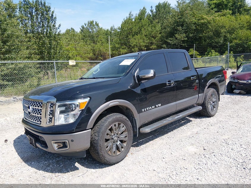 Vin: 1n6aa1e51jn510080, lot: 45683874, nissan titan platinum reserve 20182