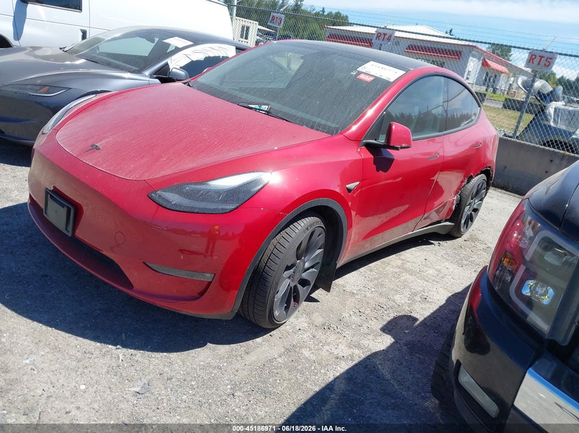 Vin: 7saygdef2pf633777, lot: 45684683, tesla model y performance dual motor all-wheel drive 20232