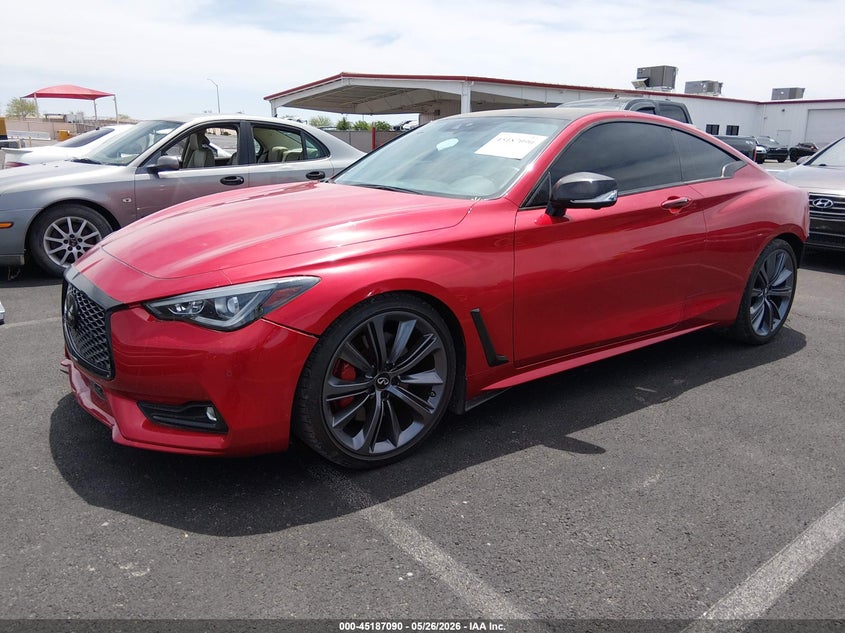 Vin: jn1fv7lk5nm660393, lot: 45684802, infiniti q60 red sport 400 20222