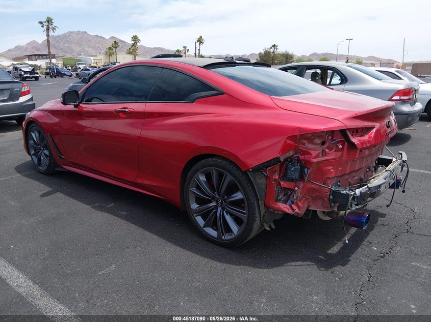 Vin: jn1fv7lk5nm660393, lot: 45684802, infiniti q60 red sport 400 20223
