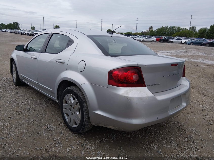 Vin: 1c3cdzab4cn253100, lot: 45684896, dodge avenger se 20123