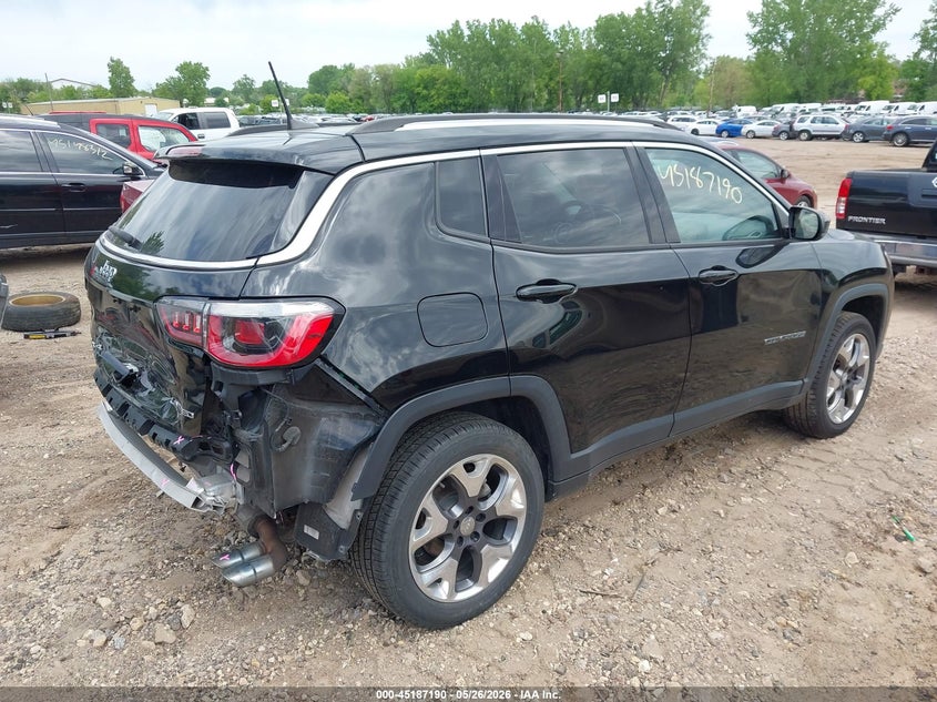 Vin: 3c4njdcb8jt201852, lot: 45684902, jeep compass limited 4x4 20184