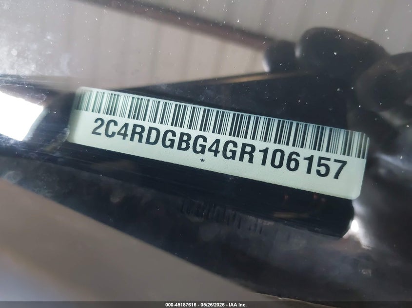 2016 Dodge Grand Caravan Se VIN: 2C4RDGBG4GR106157 Lot: 45187616