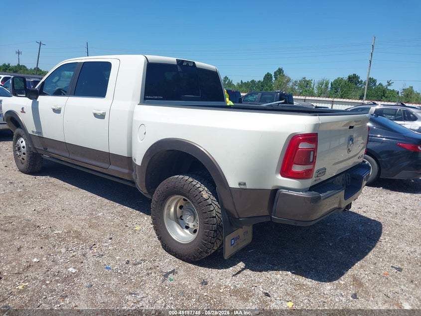 2023 Ram 3500 Ram Limited Longhorn 4X4 6'4 Box white Lot 111045187748 Vin 3C63RRNL0PG648378