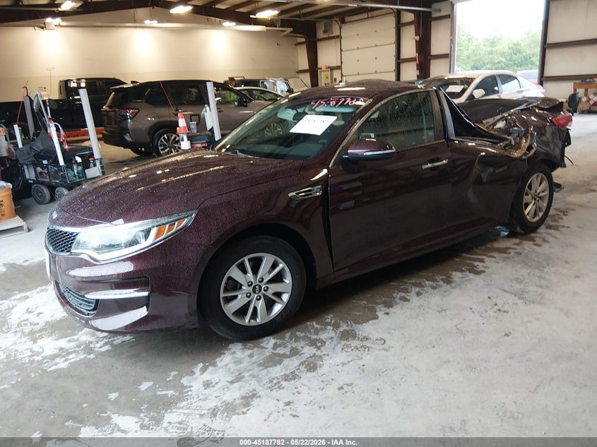 Vin: 5xxgt4l32jg226043, lot: 45685494, kia optima lx 20182