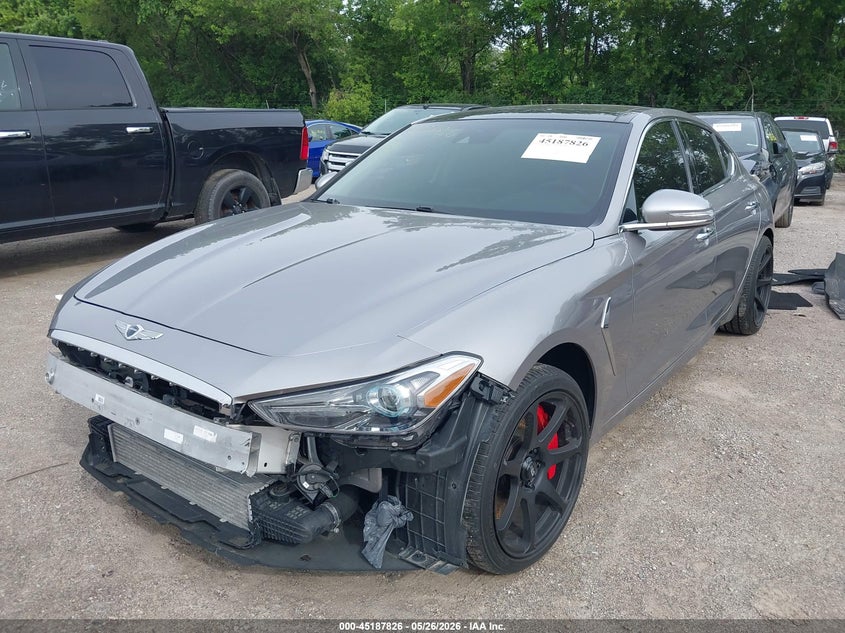 Vin: kmtg74le0mu074415, lot: 45685538, genesis g70 3.3t awd 20212