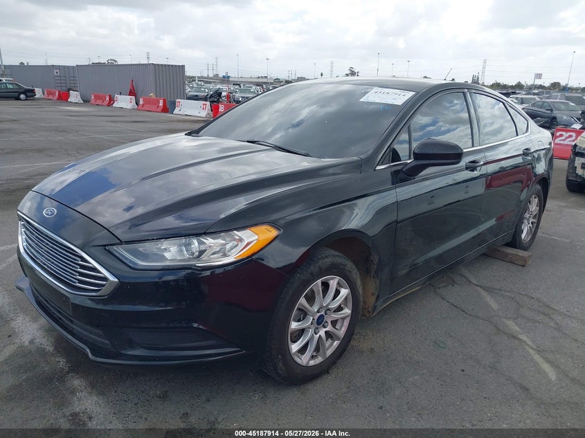 Vin: 3fa6p0g77hr196531, lot: 45685626, ford fusion s 20172