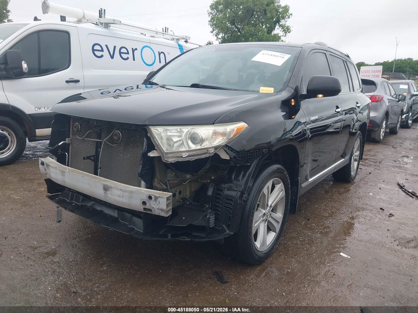 Vin: 5tdyk3eh9ds100582, lot: 45685762, toyota highlander limited v6 20132
