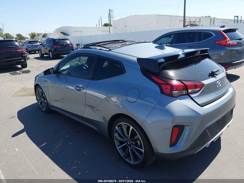 Vin: kmhtg6af6mu032654, lot: 45685790, hyundai veloster 2.0 premium 20213