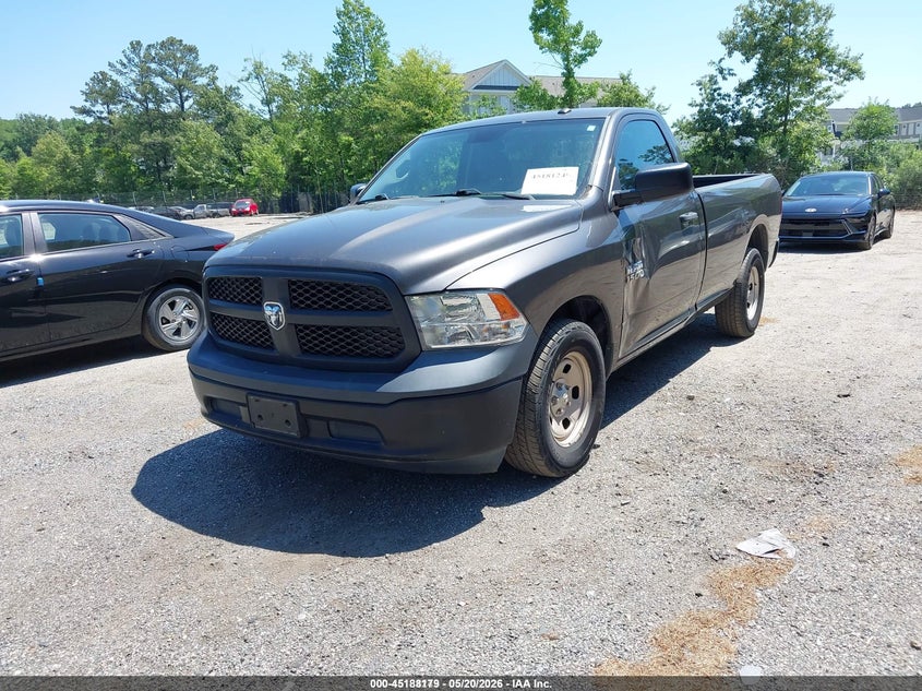Vin: 3c6jr6dgxhg764697, lot: 45685891, ram 1500 tradesman  4x2 8' box 20172