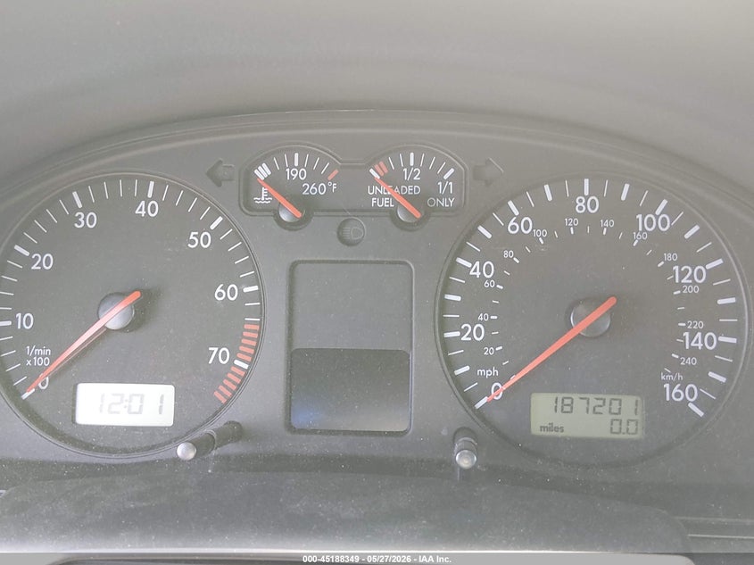 2001 Volkswagen Passat Glx VIN: WVWBH63B01P009419 Lot: 45188349