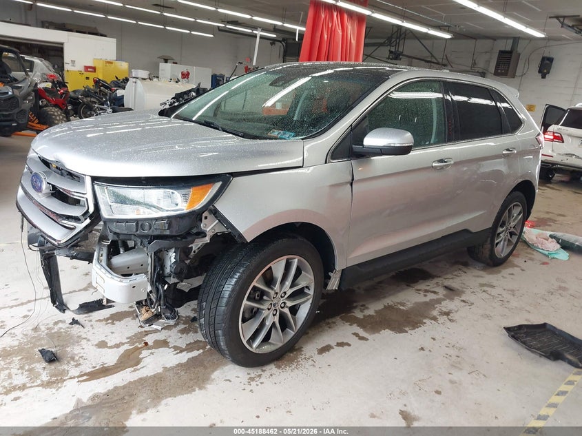 Vin: 2fmpk4k89hbb71340, lot: 45686174, ford edge titanium 20172