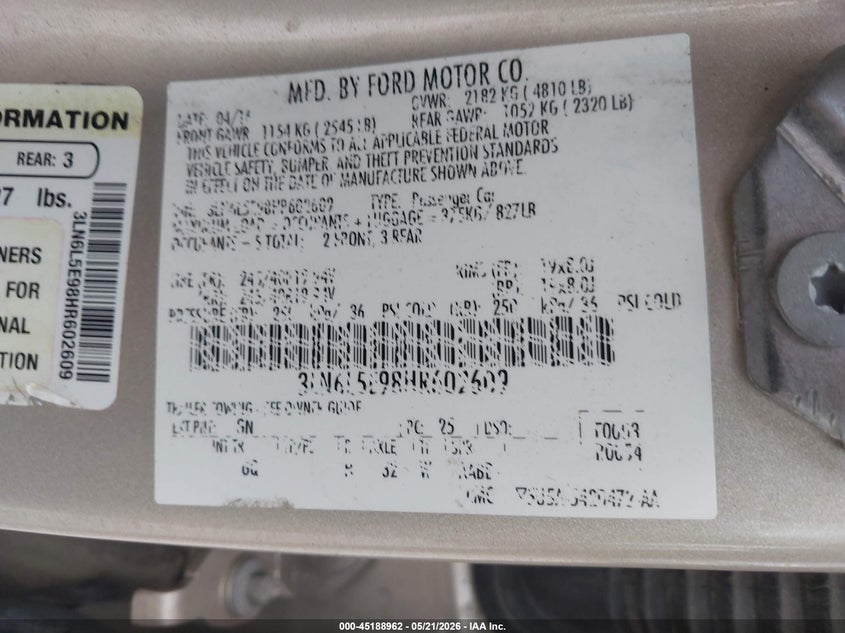2017 Lincoln Mkz Reserve VIN: 3LN6L5E98HR602609 Lot: 45188962