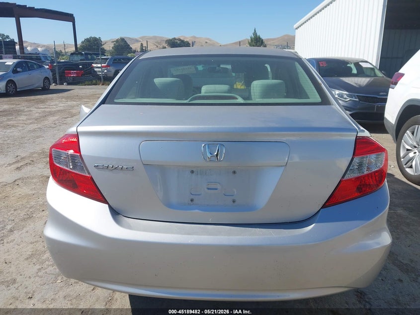 19XFB2F5XCE367700 2012 Honda Civic 1.8 Lx Silver