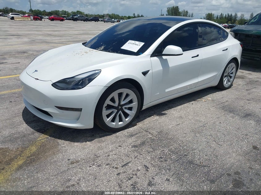 Vin: 5yj3e1eb6nf128590, lot: 45687375, tesla model 3 long range dual motor all-wheel drive 20222