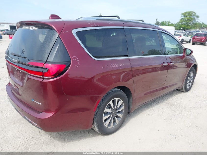 Vin: 2c4rc1l73mr606191, lot: 45687740, chrysler pacifica hybrid touring l 20214