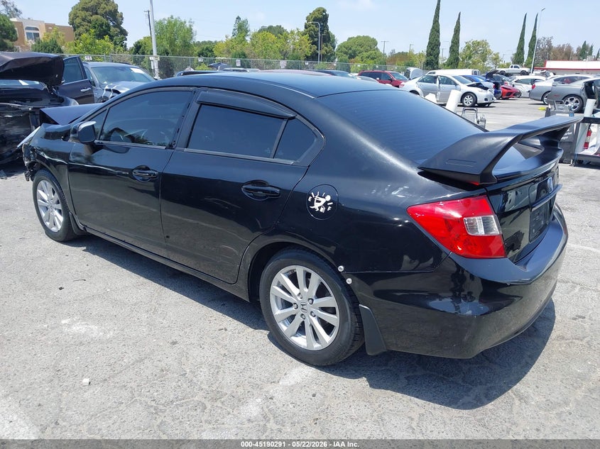 2012 Honda Civic 1.8 Ex black Lot 111045190291 Vin 19XFB2F86CE332789