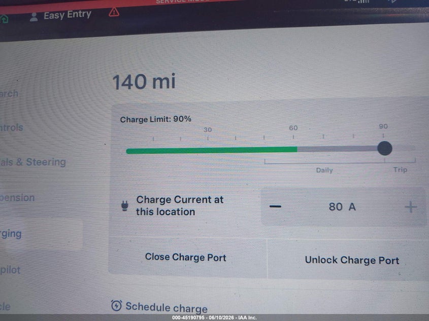 2016 Tesla Model S 90D/P100D/P85D/P90D VIN: 5YJSA1E48GF125315 Lot: 45190795