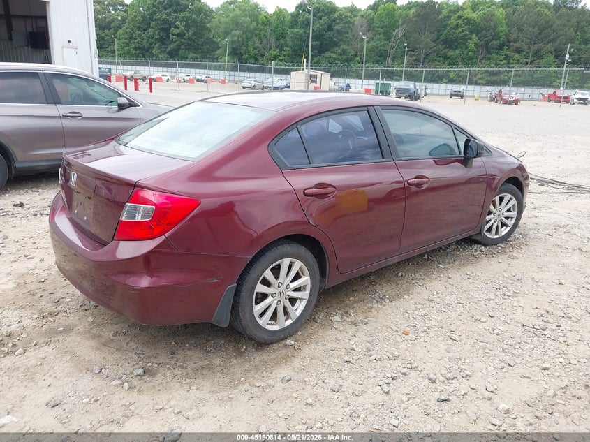 2012 Honda Civic 1.8 Ex brown Lot 111045190814 Vin 19XFB2F82CE082533